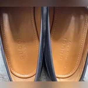 Gucci | Shoes | Gucci Jordaan Horsebit Gray Leather Loafer  display picture 1
